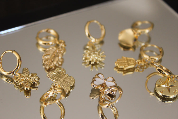 24k gold plated earrings