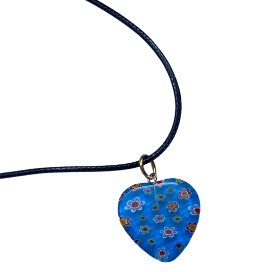 glass heart necklace