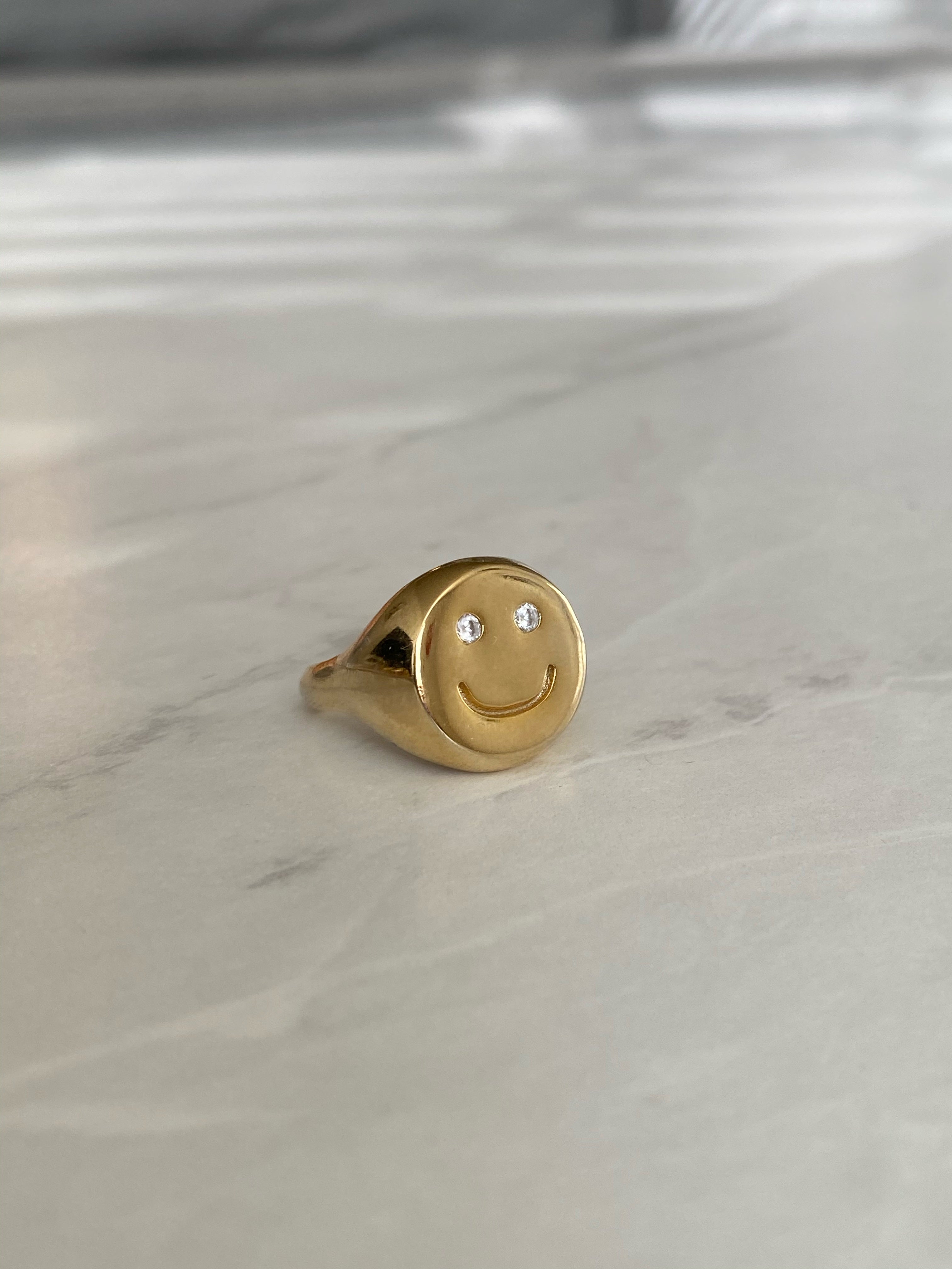 smiley face ring