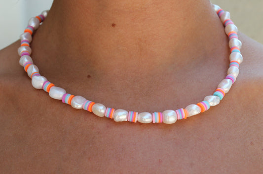 sorbet freshwater pearl necklace