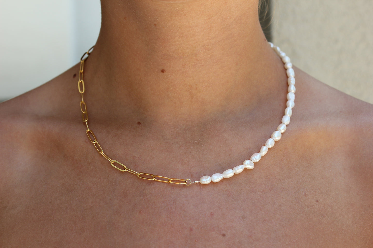 duo freshwater pearl necklace