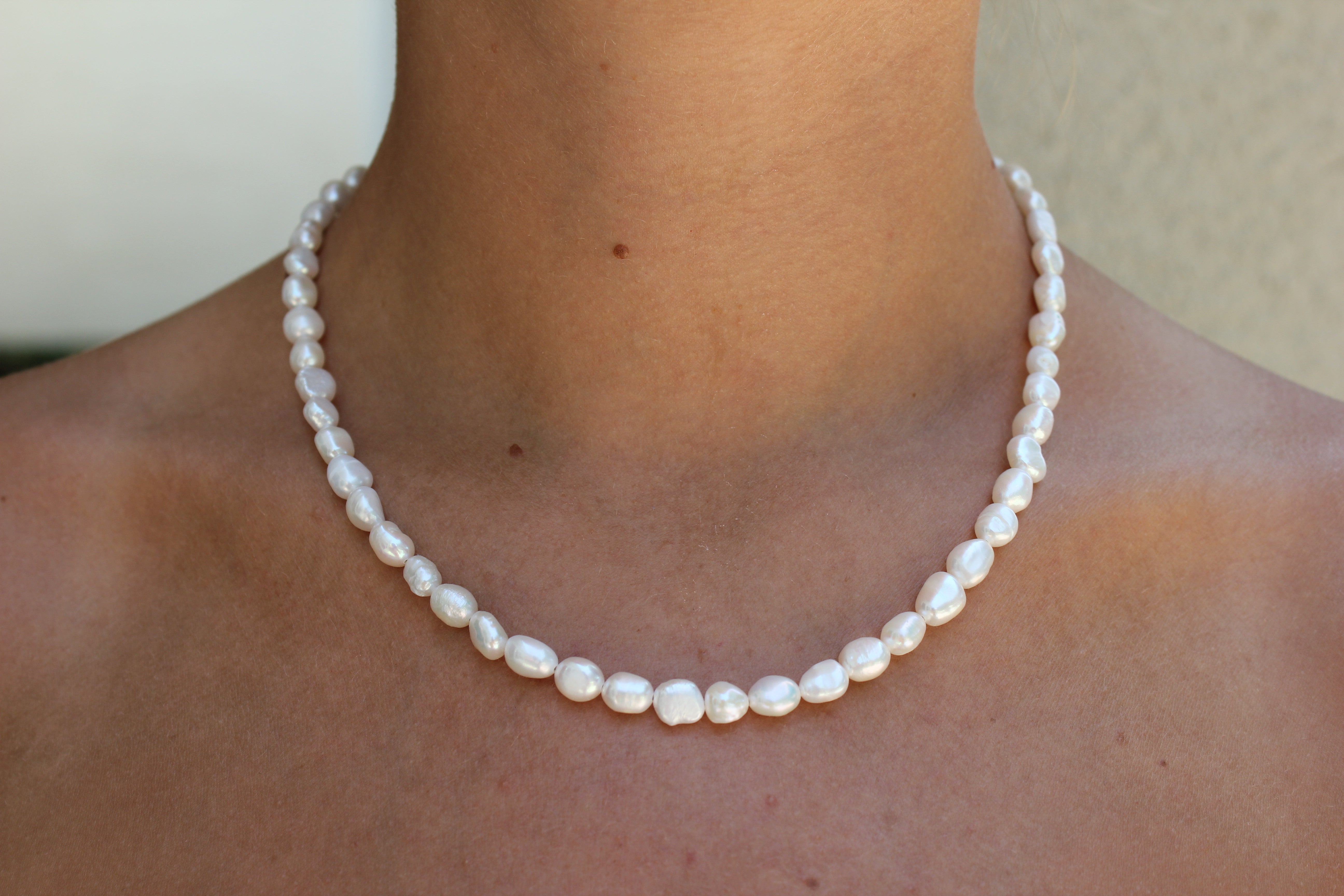 new 2 rows AAAA++9-10mm circular natural akoya white pearl necklace 18