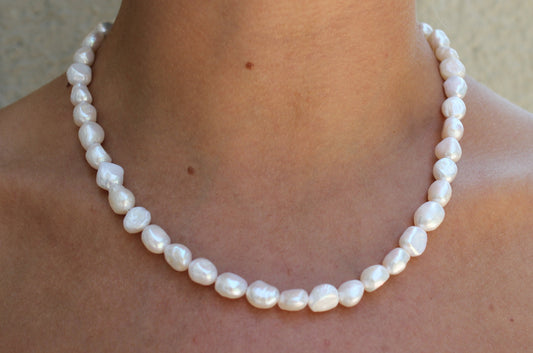 large freshwater pearl necklace