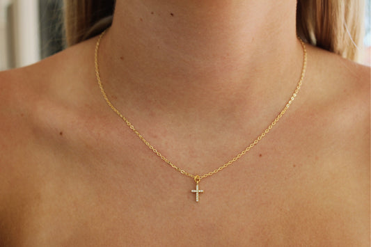 crystal cross necklace